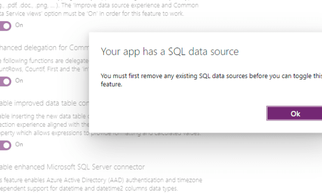 Power APP: How to fix the BAD SOURCE Connector Exception